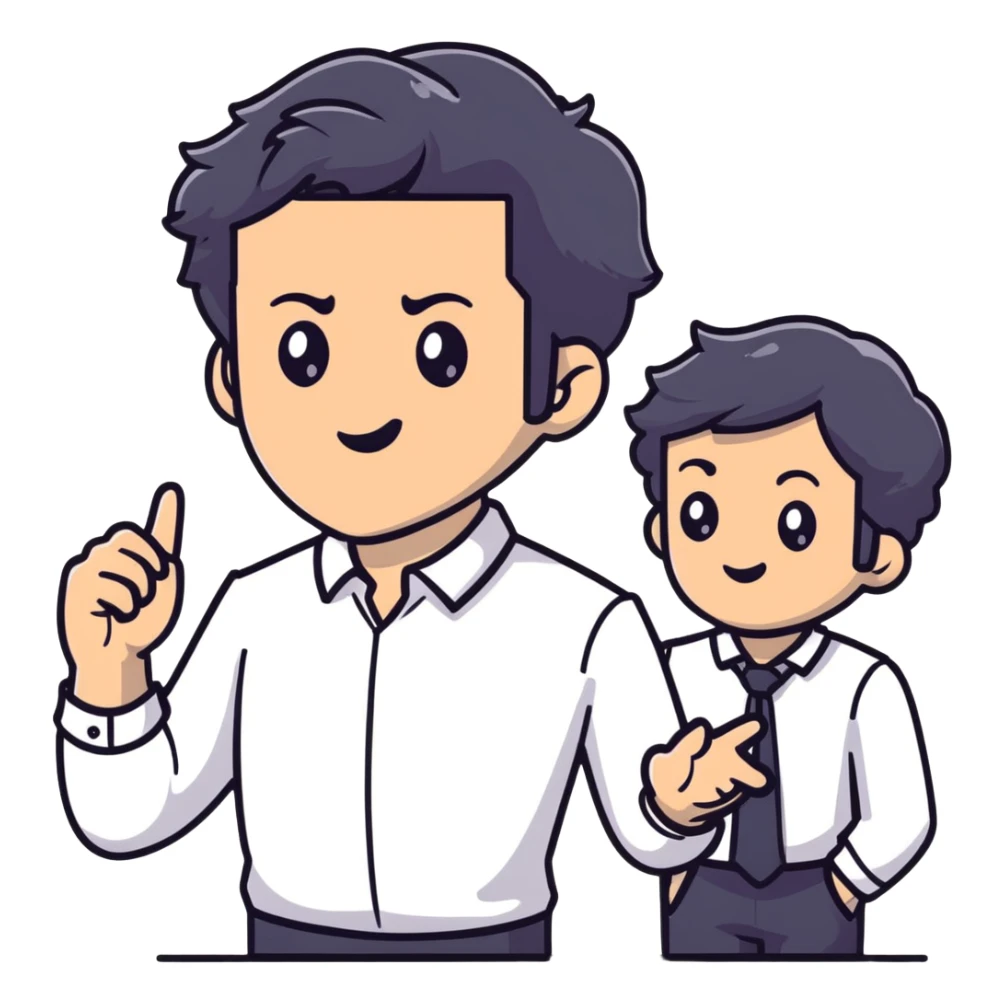 Management consultant with black wavy hair, stubble, strong features, white skin, smart casual attire, in a collaborative discussion with diverse business clients around a table with documents and laptop sticker