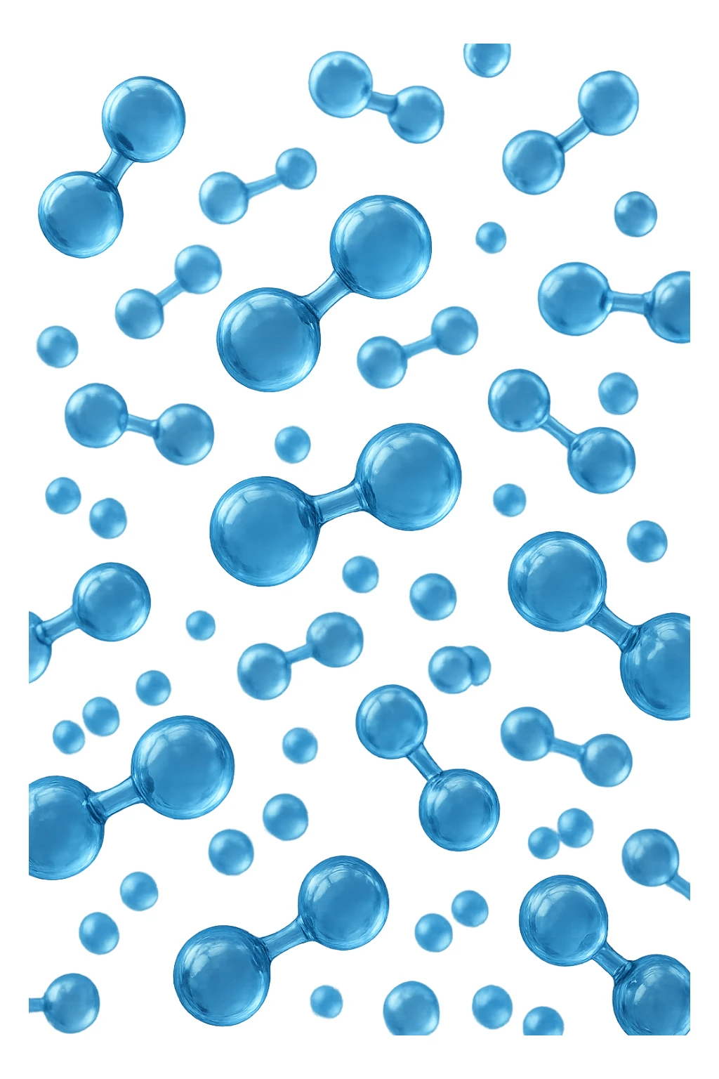 molecole di ossigeno che volano realistiche tante sticker