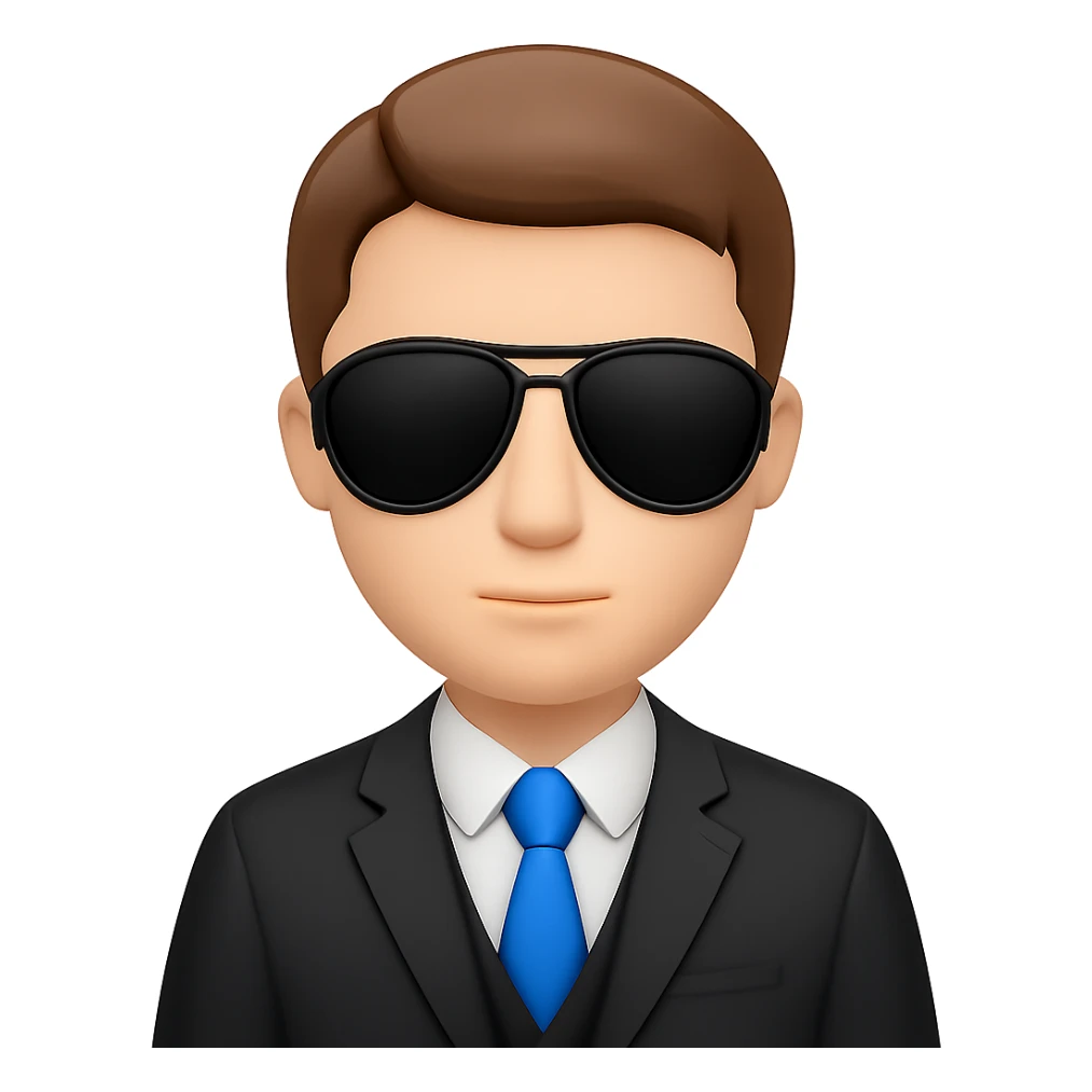 Edit this image of an inversionista emoji with sunglasses. Remove the background so the emoji is isolated with no background. sticker