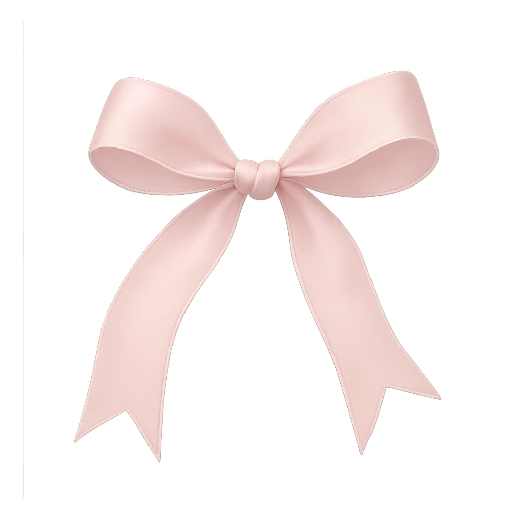 aesthetic pink bow, pastel pink, delicate ribbon, gentle curves sticker