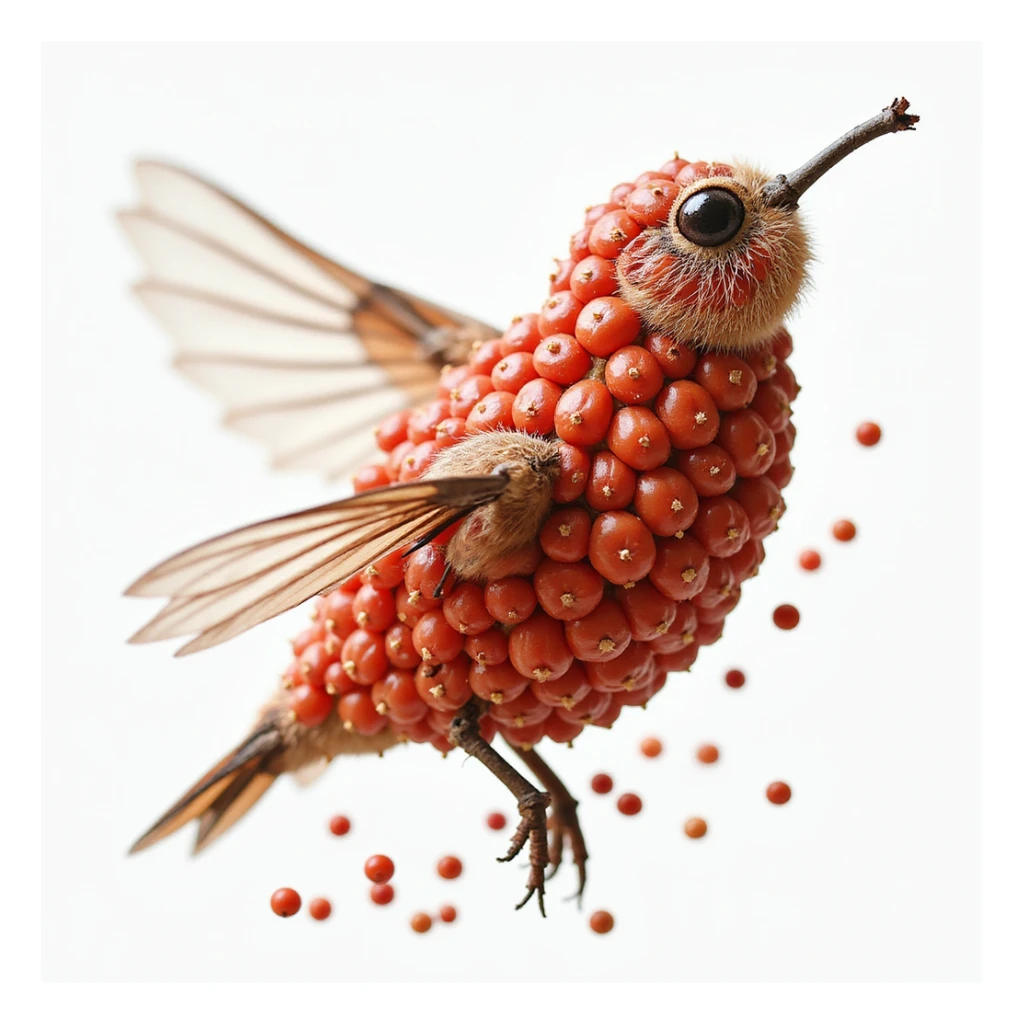 Quinoa che fluttua in aria, isolated, no background, hyperrealism 4K sticker