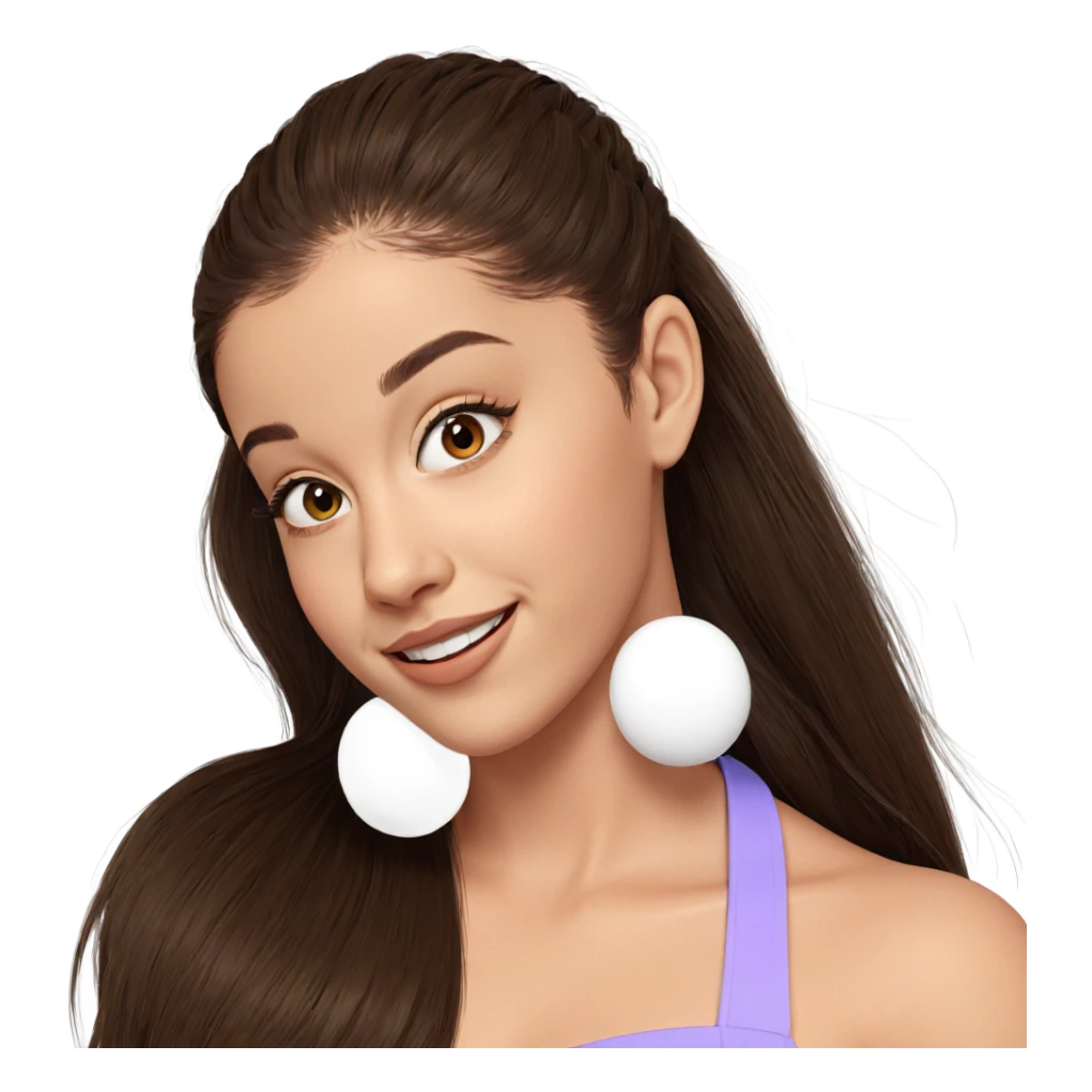 smiling girl with brown hair sticker