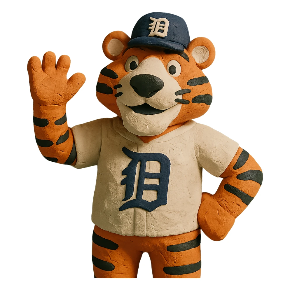 Detroit Tigers mascot sticker