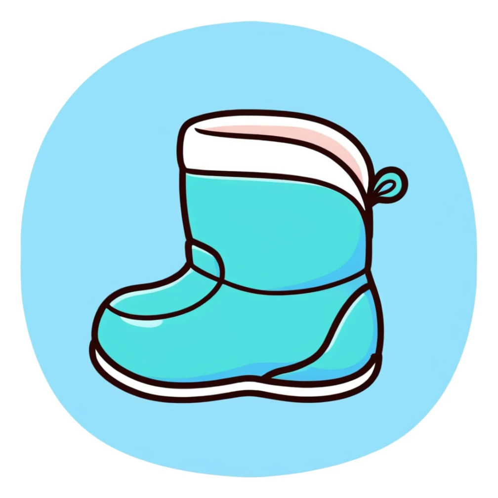 pastel blue baby boots sticker