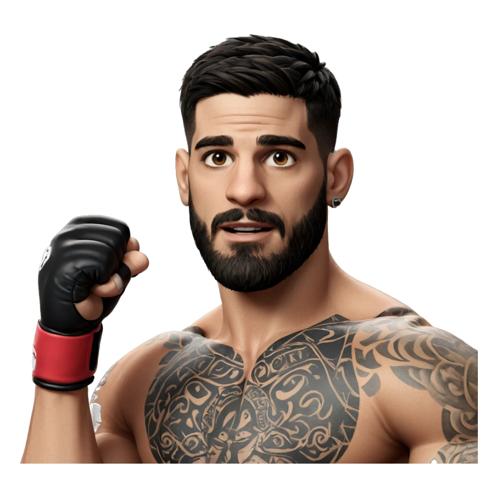 muscular man with tattoos sticker