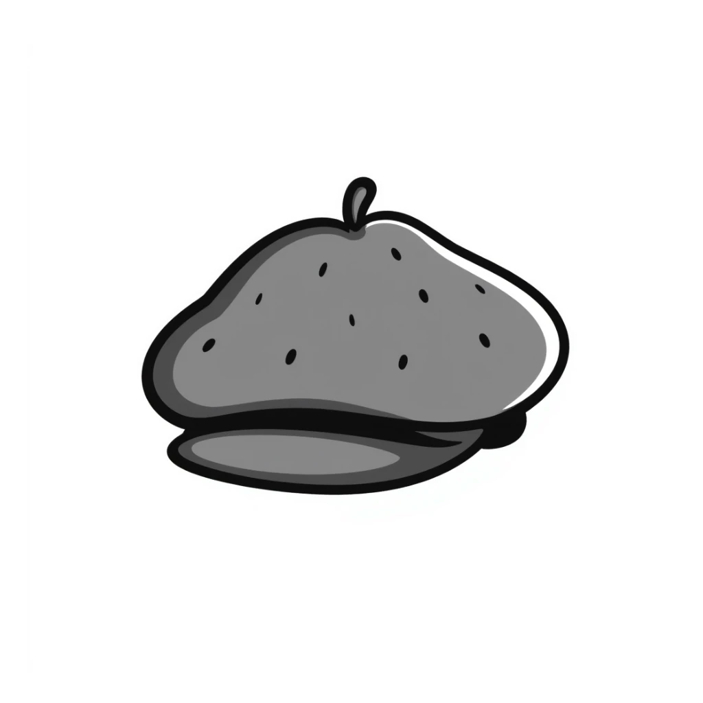 hand drawn doodle of a Basque beret (txapela) sticker