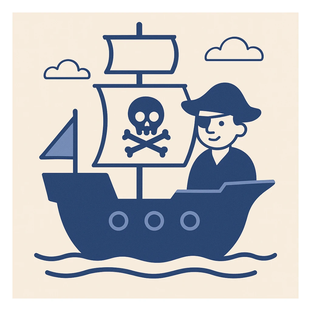 pirate ship sticker