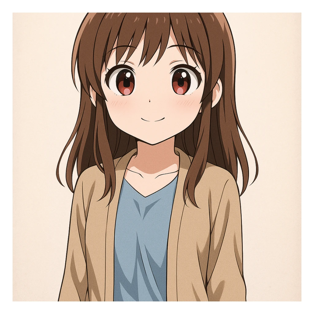 Make the head larger and convert to anime style sticker