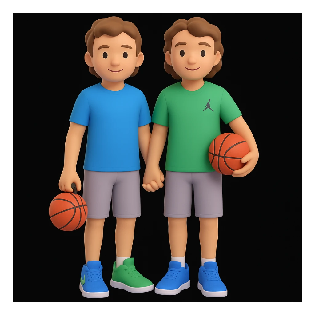 Make the boy's hair in the back shorter and remove the Jordan sneaker from his hand. Keep the style and background the same. sticker