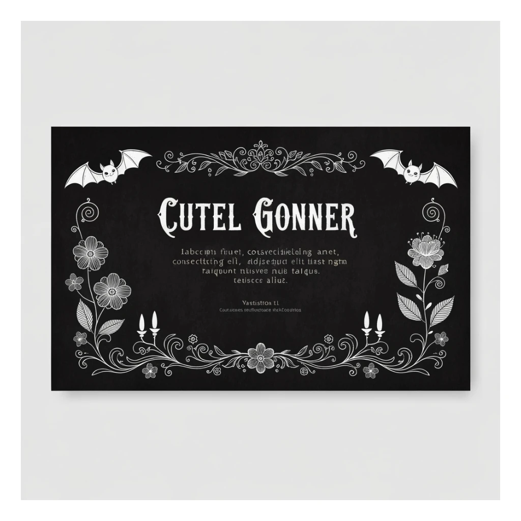 goth banner, cute, expressive, minimal, variation 1 sticker