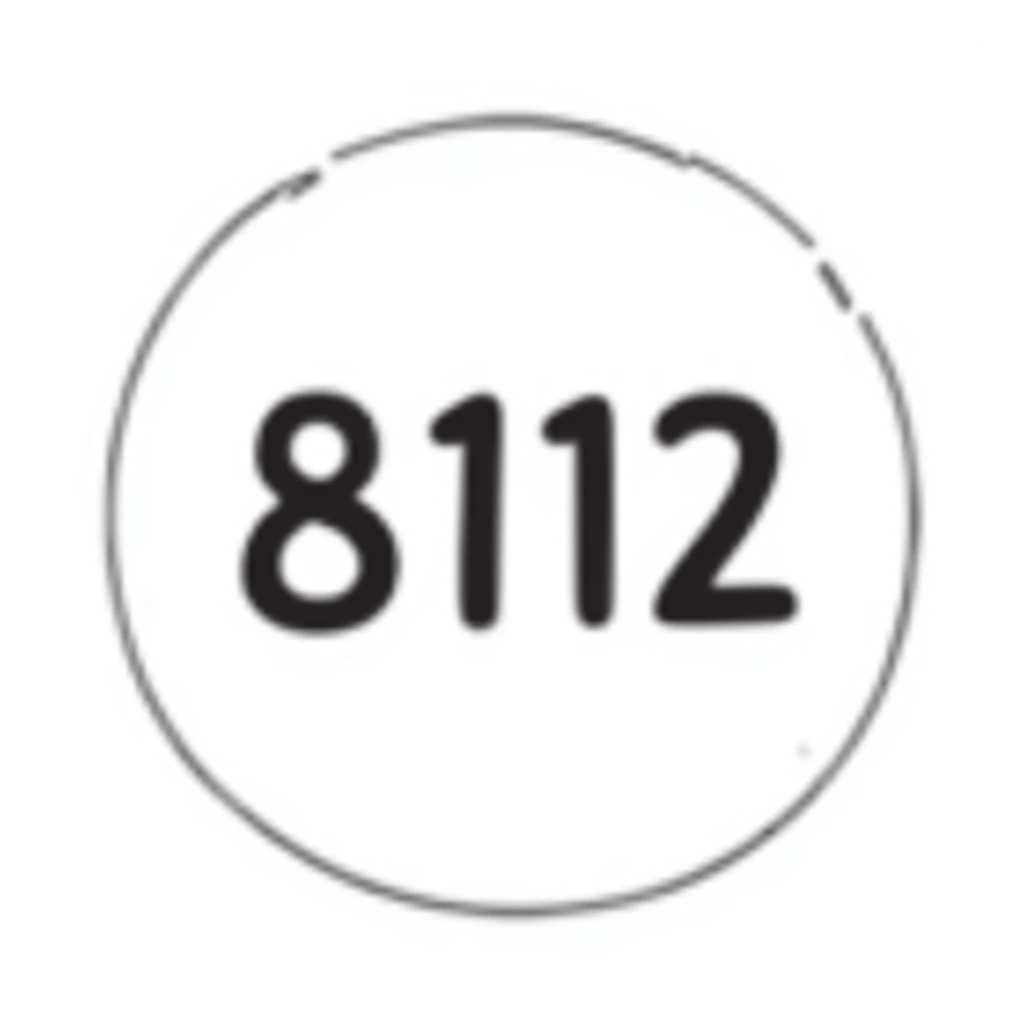 Hand-drawn circular emoji with "812" text inside sticker