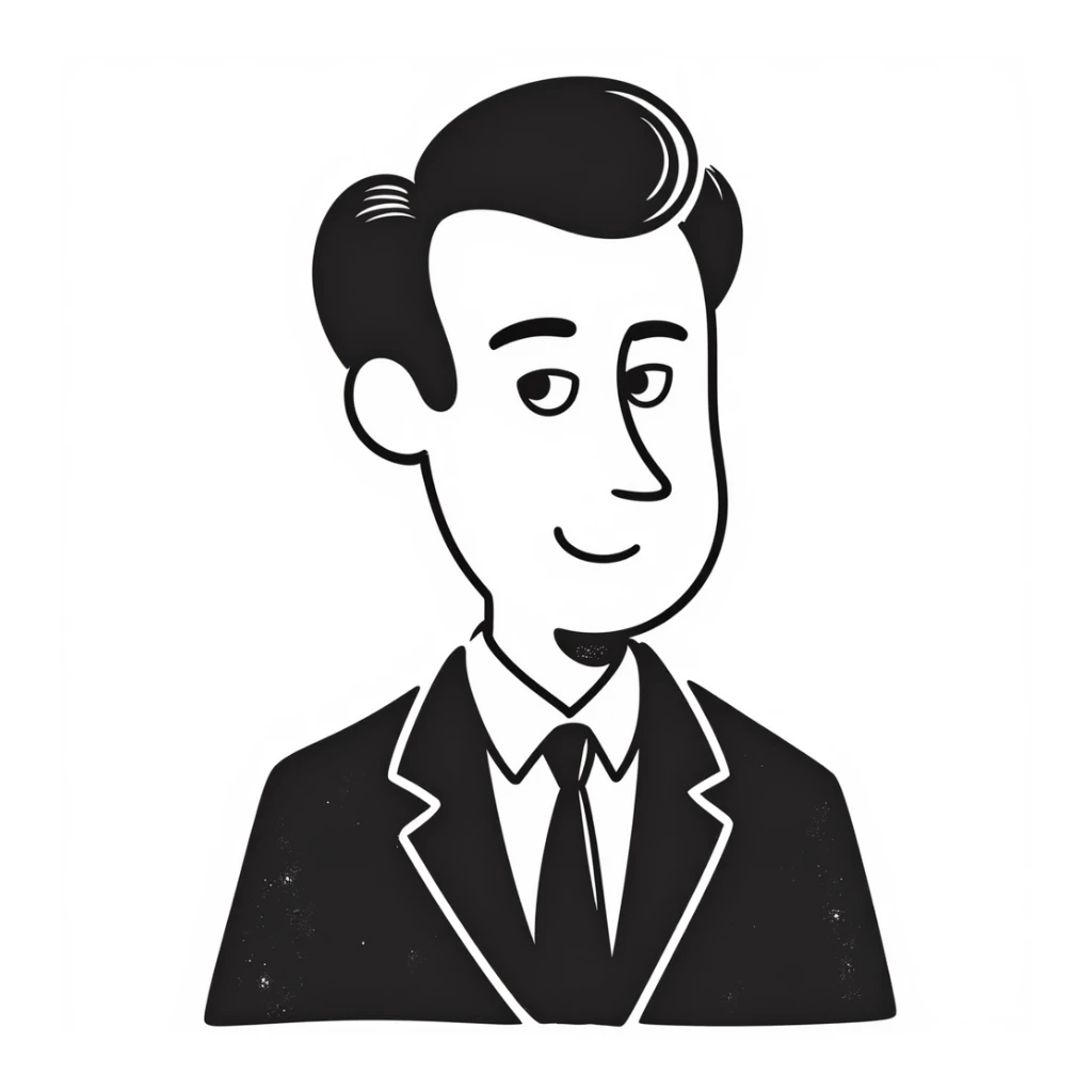 Political leader figure in suit with serious expression sticker