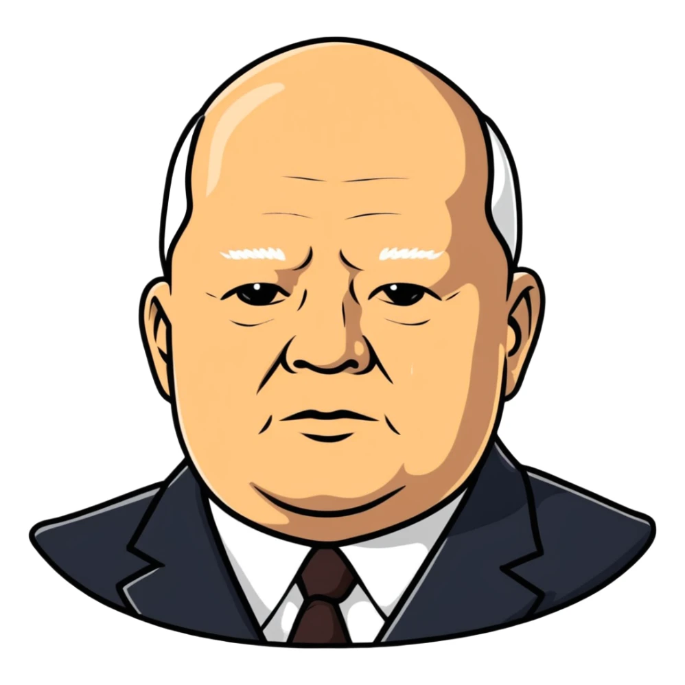 portrait of Nikita Khrushchev sticker