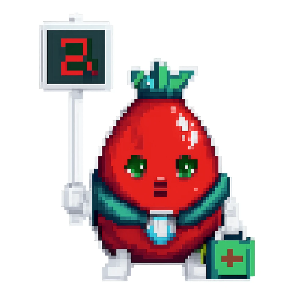 Make the sign, legs, and hands white while keeping the blood drop and the pixel art style the same. Remove the background. The original pixel art style does not support editing, so maintain the look as closely as possible. sticker