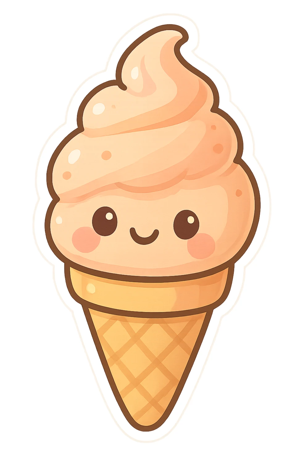 Ice cream cone sticker