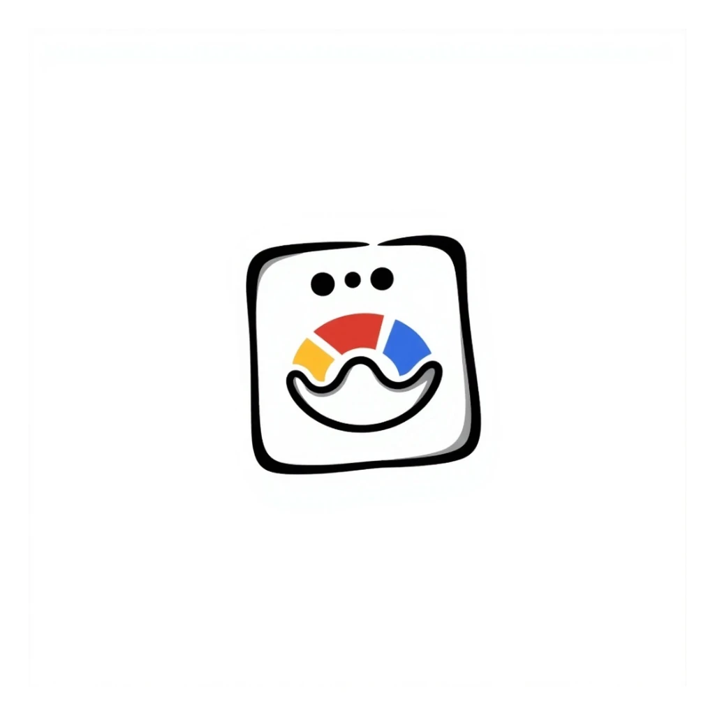 Google icon, hand drawn doodle style, playful and casual sticker