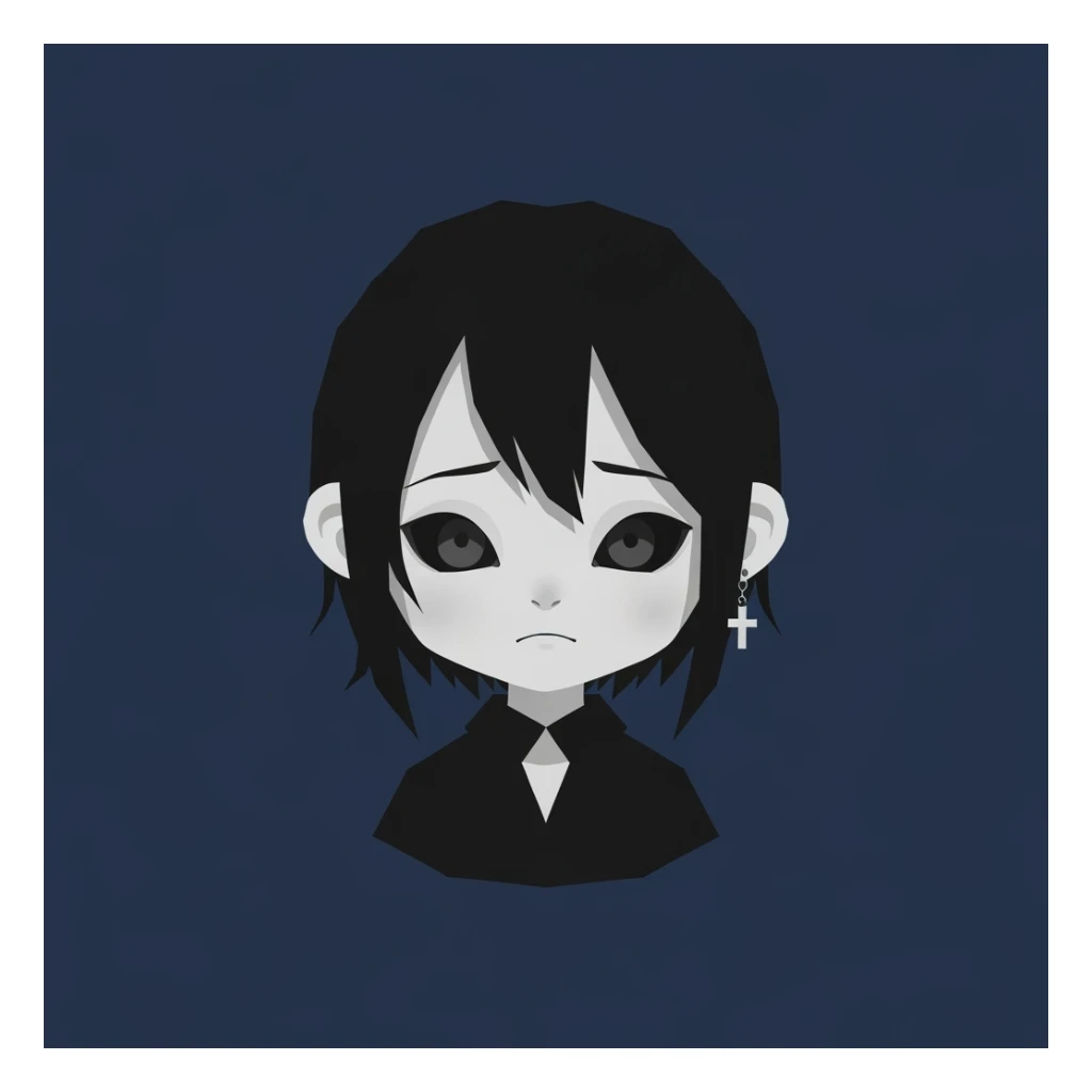 goth banner, cute, expressive, minimal, variation 1 sticker