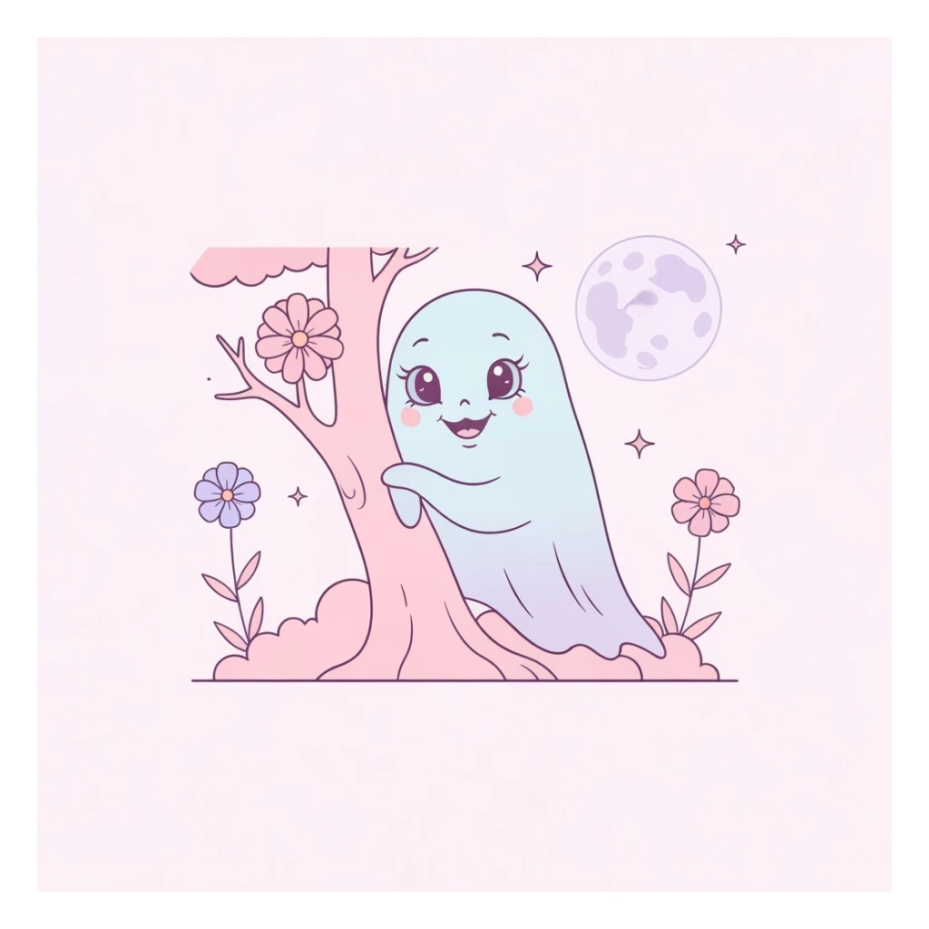 pastel horror banner, cute, expressive, minimal, variation 2 sticker