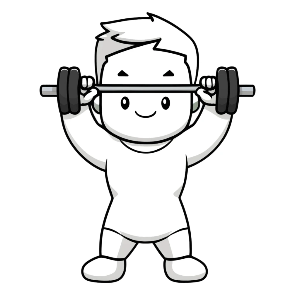 Person exercising with weights at the gym sticker