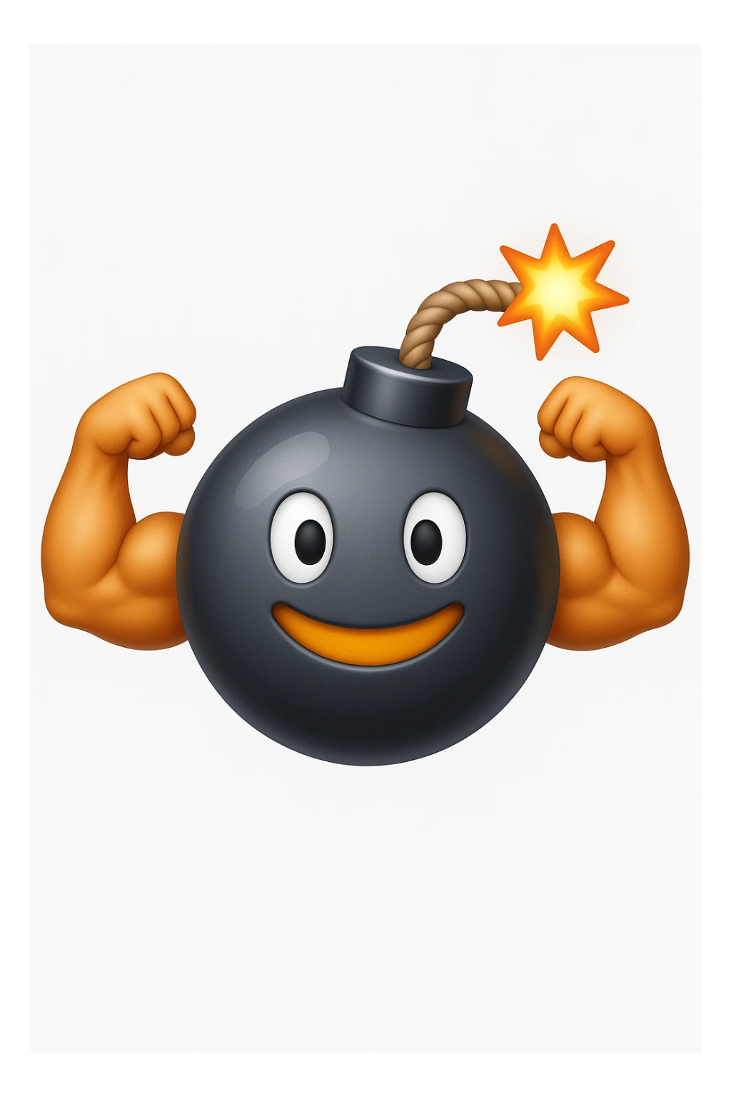 emoji bomba muscolosa stile iphone sticker