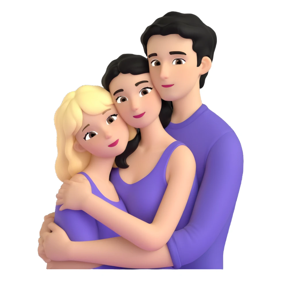tall dark-haired male cuddling his short blonde girlfriend sticker