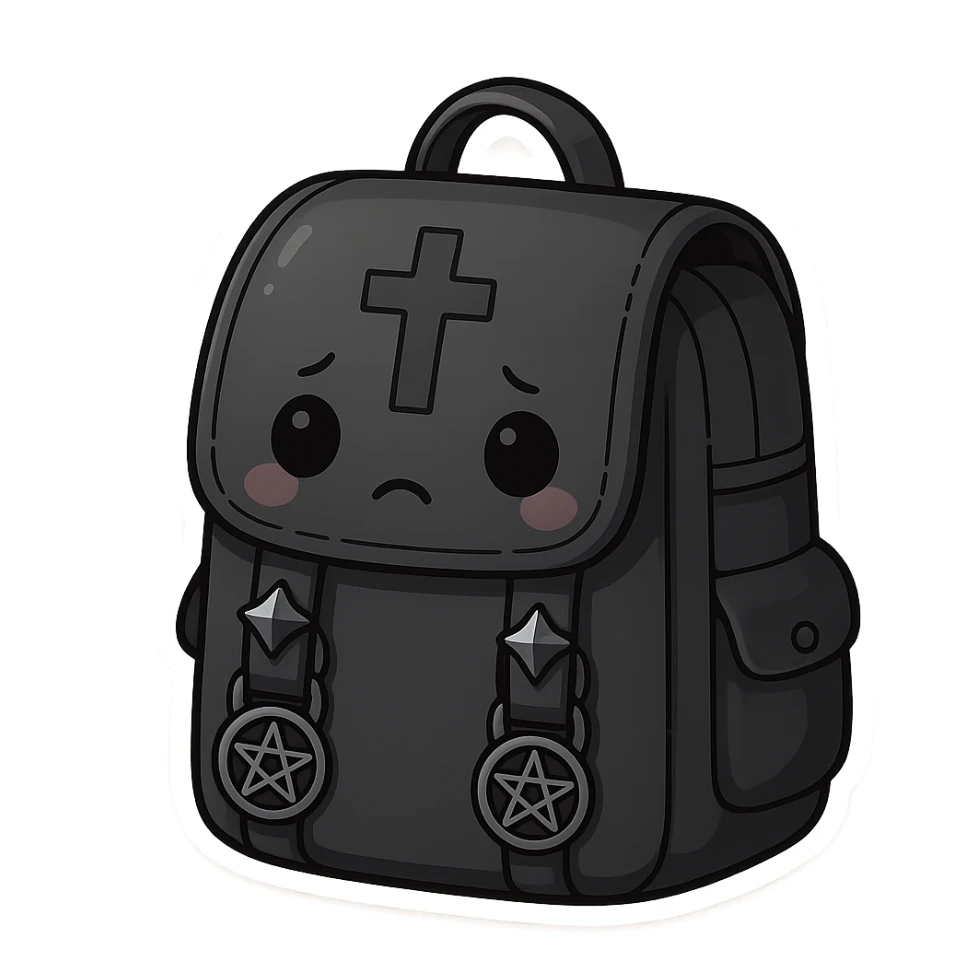 Goth black object sticker