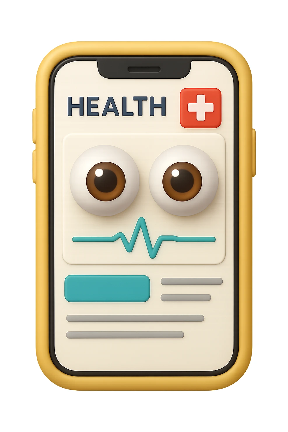 emoji 3d stile iphone di schermo di pc medico con occhi 3d sticker
