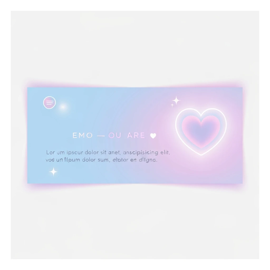 pastel emo banner with a heart accent, cute, expressive, minimal, variation 3 sticker