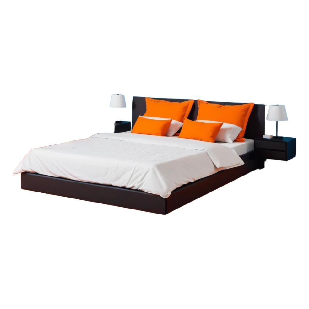 clean modern bedroom with blue walls and decor, contemporary design sticker