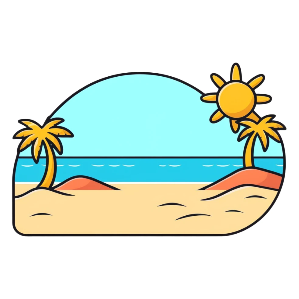 football on a beautiful beach with waves sticker