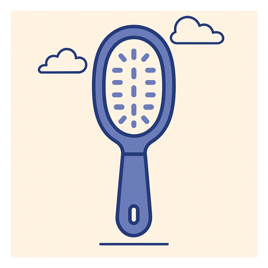 a hairbrush in a modern flat style sticker