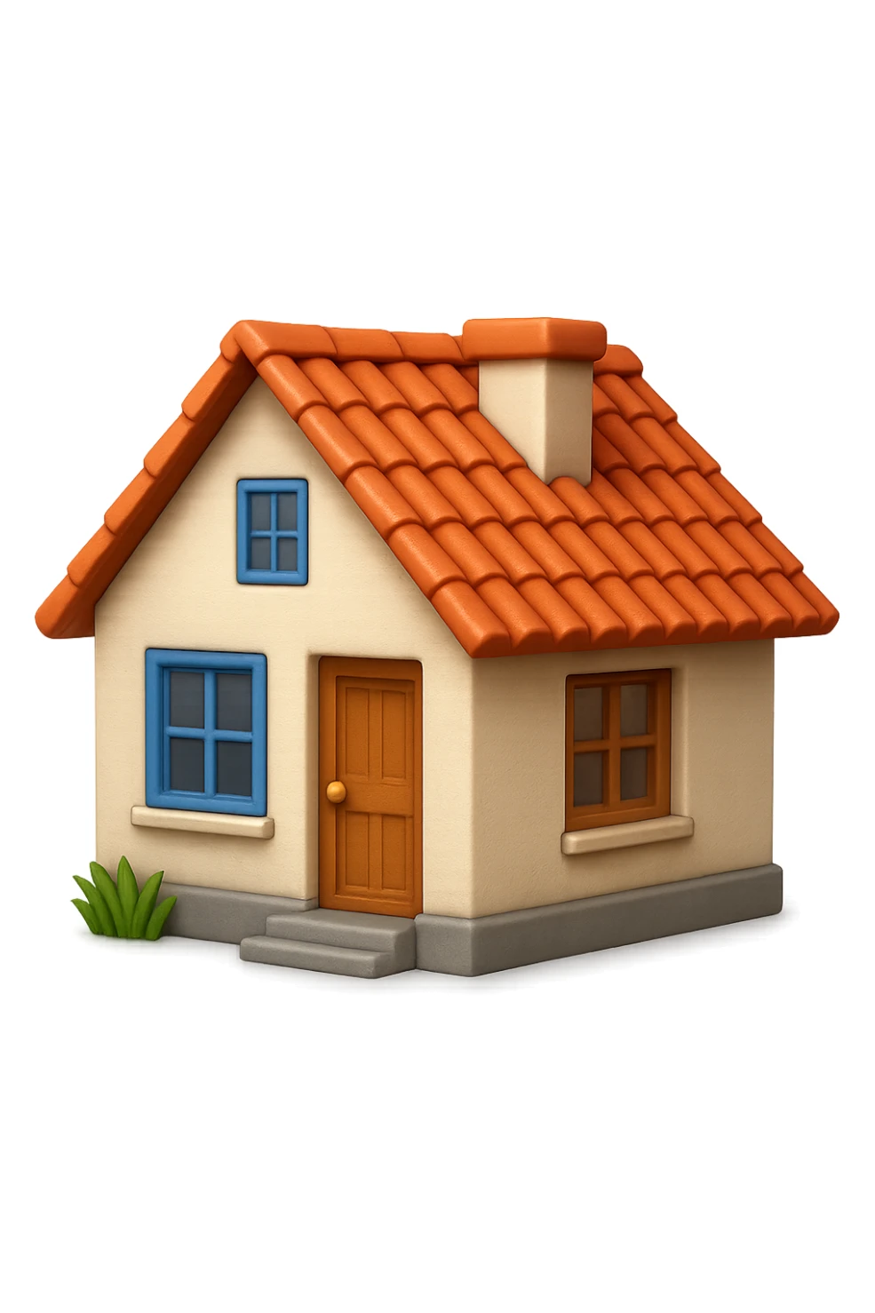 emoji stile iphone di una casetta, IPERREALISTICO 4K sticker