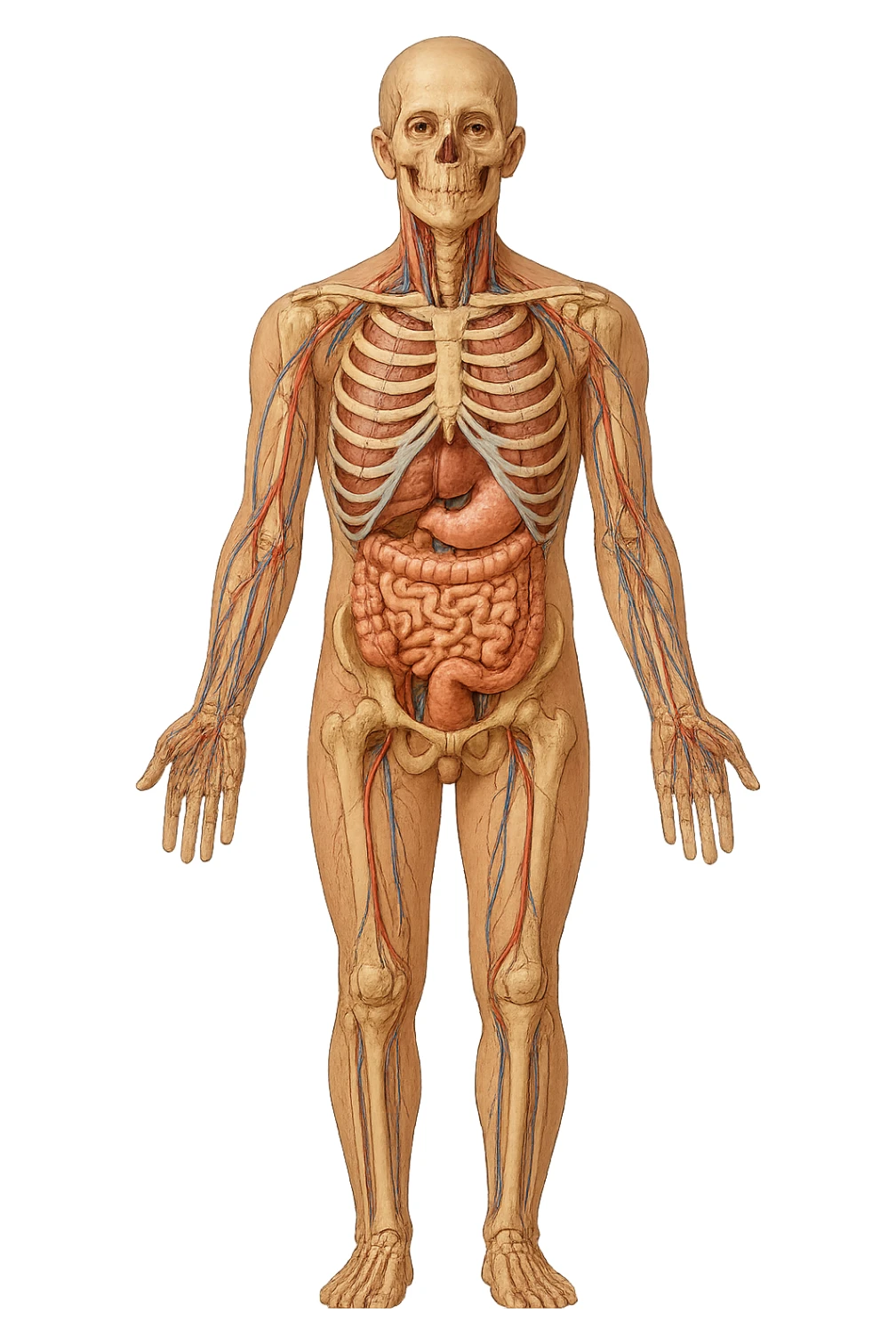 corpo umano anatomico con schiena piatta sticker