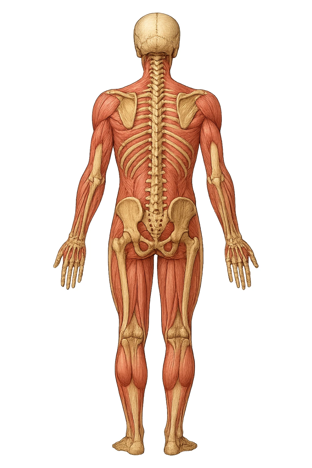 corpo umano anatomico con schiena piatta sticker