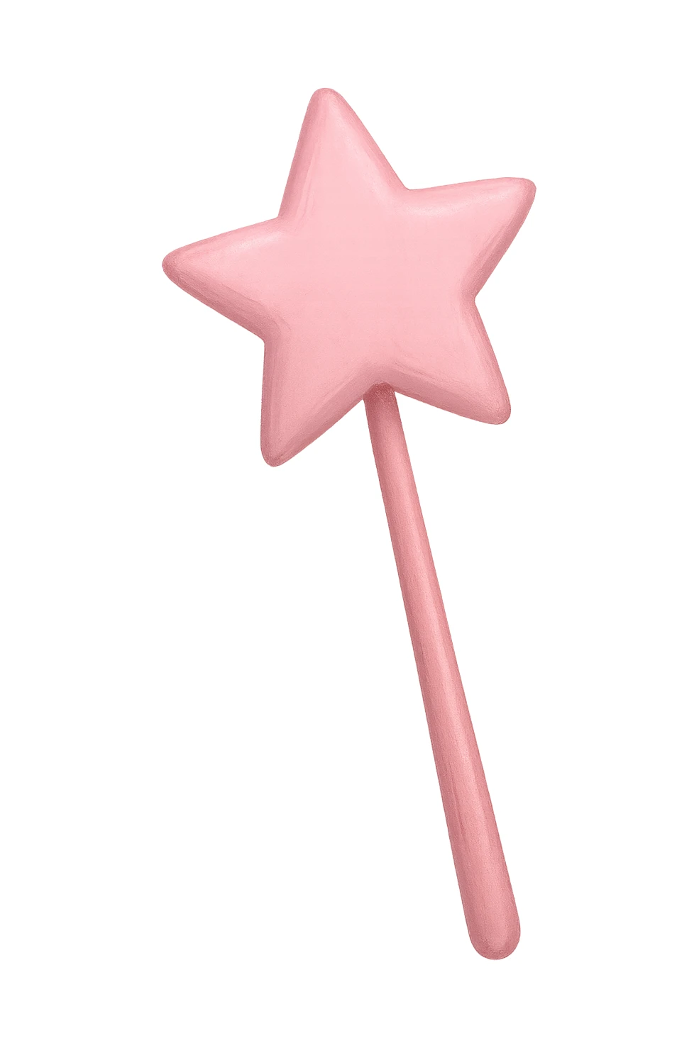 pink star wand, digital illustration sticker