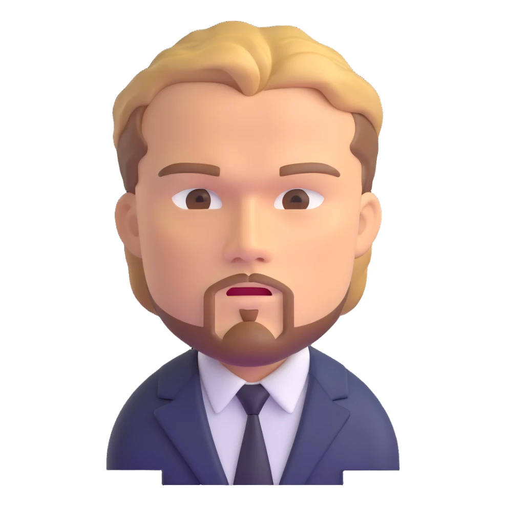 Leonardo DiCaprio upper body, shoulders and chest included sticker