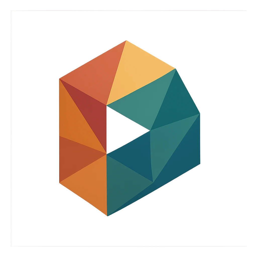 modern geometric abstract logo for a small business sticker