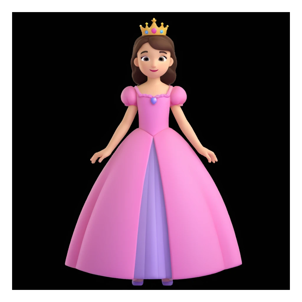 girls in a princess dress sticker