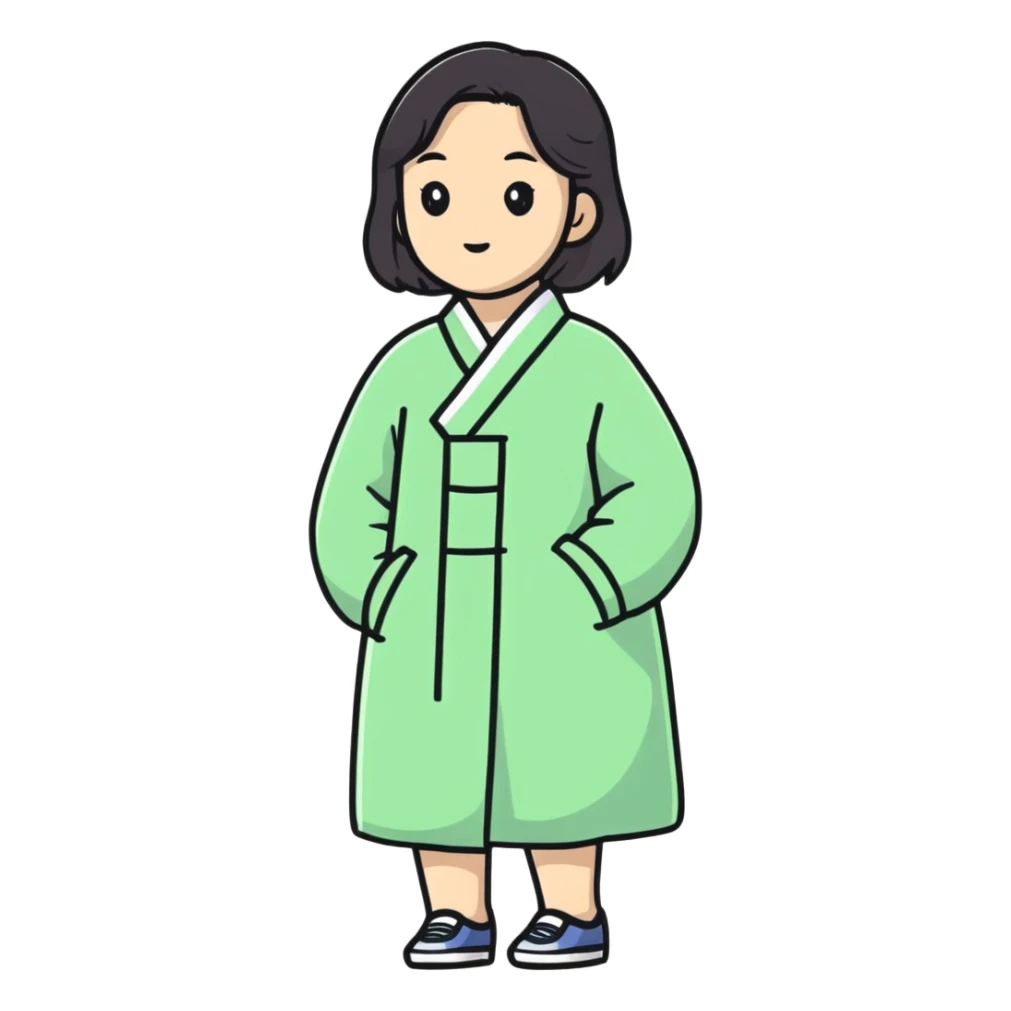 Fashionable Korean woman in her 20s sticker