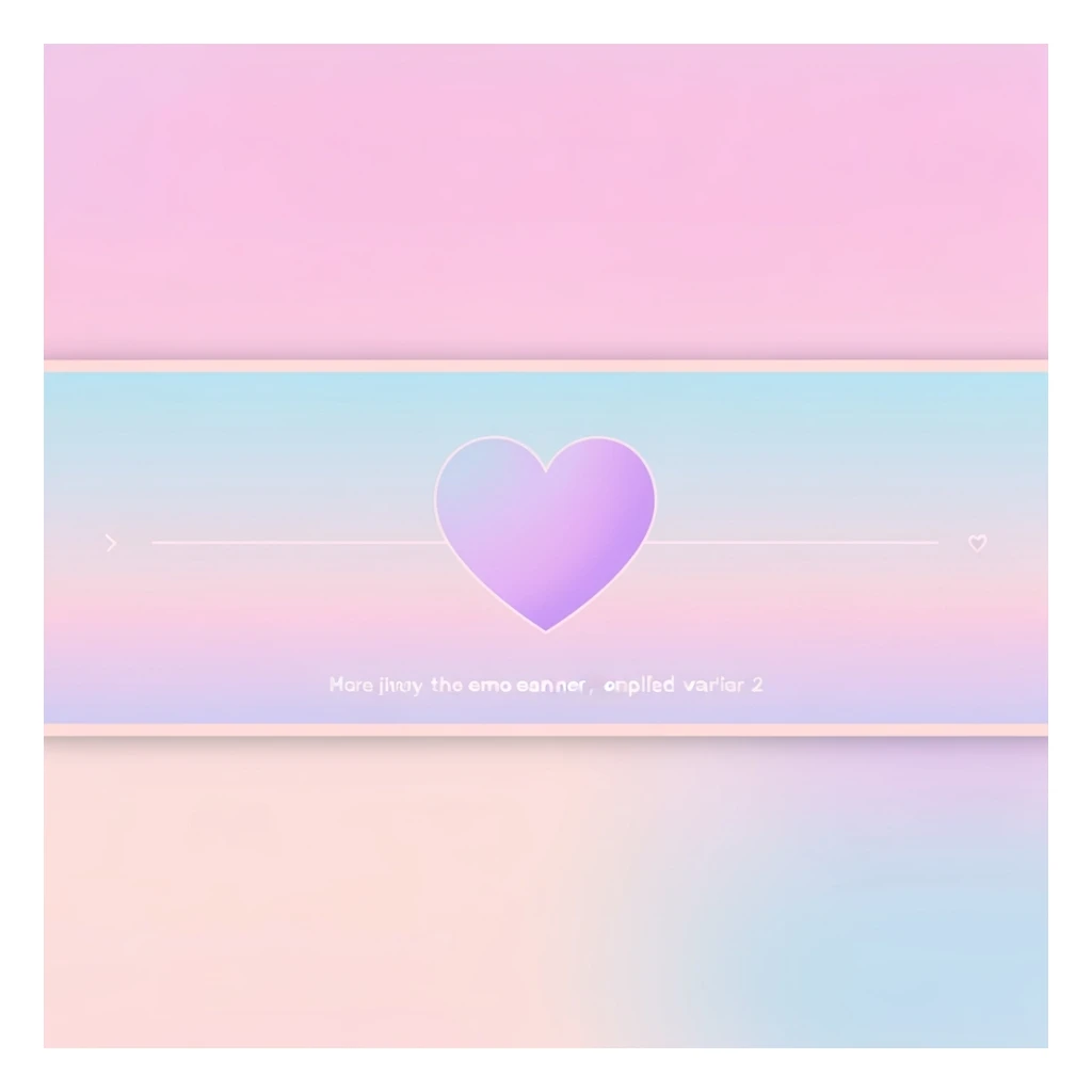 pastel emo banner with a heart accent, cute, expressive, minimal, variation 2 sticker
