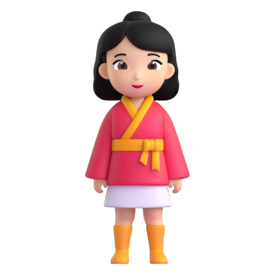 Asian girl sticker