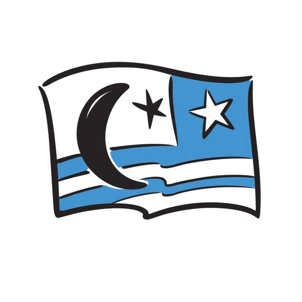 Uyghur flag sticker