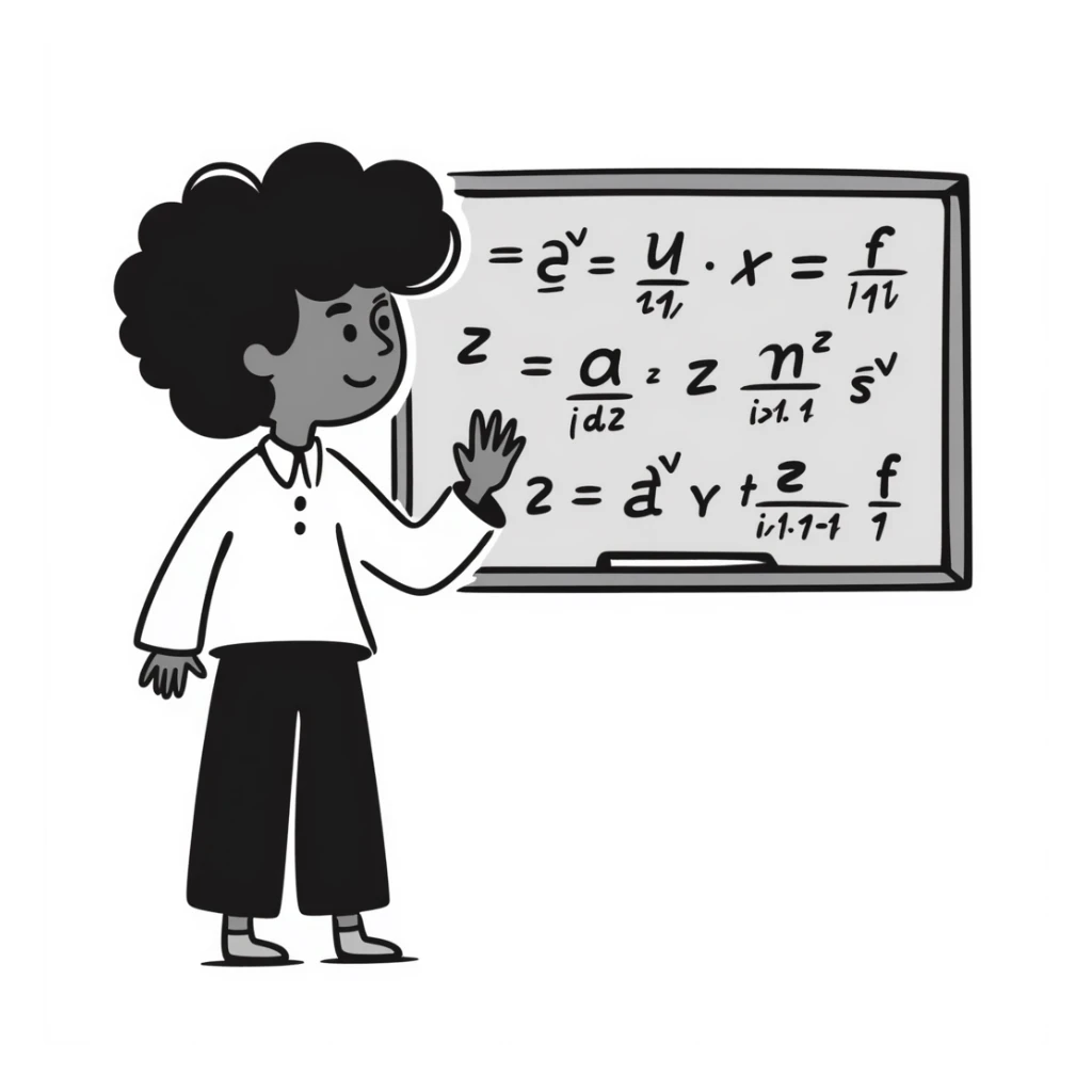 black mathematician sticker