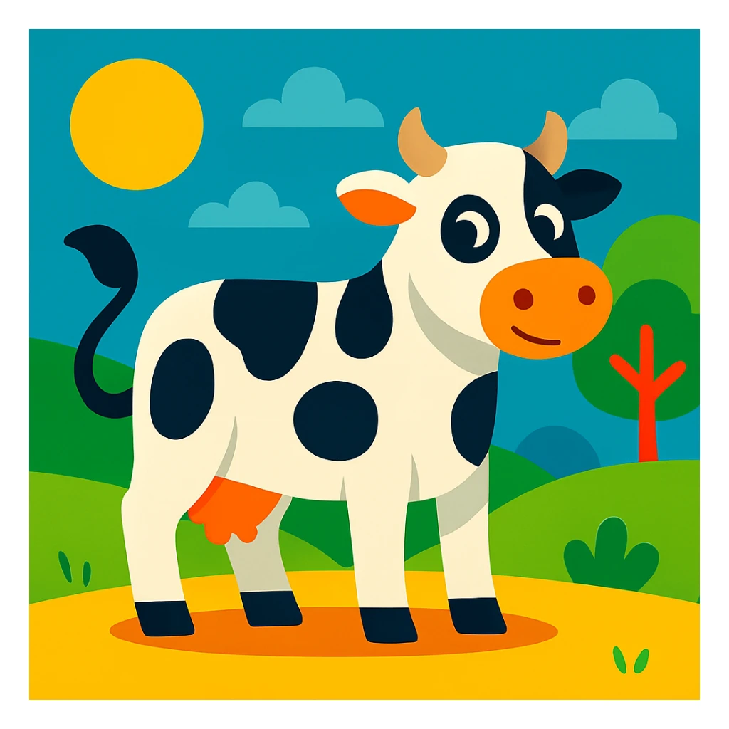Cow sticker