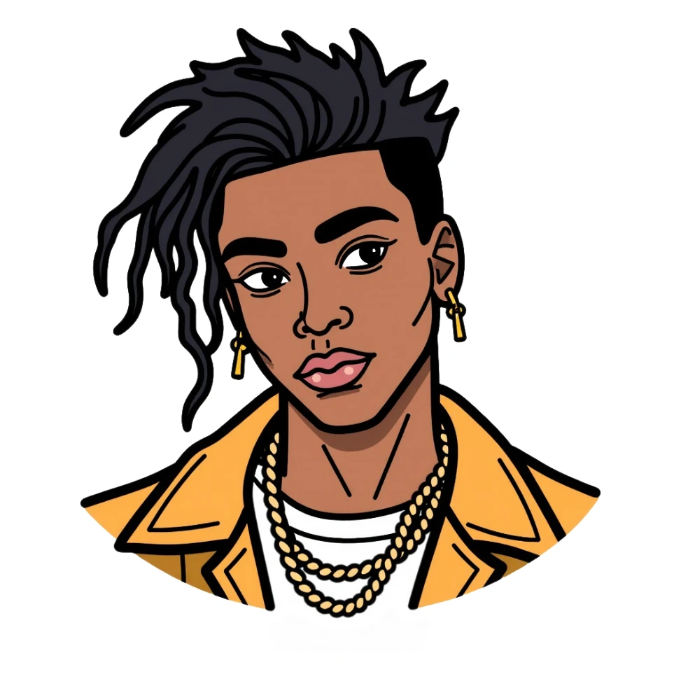 Playboi Carti rapper with signature style sticker