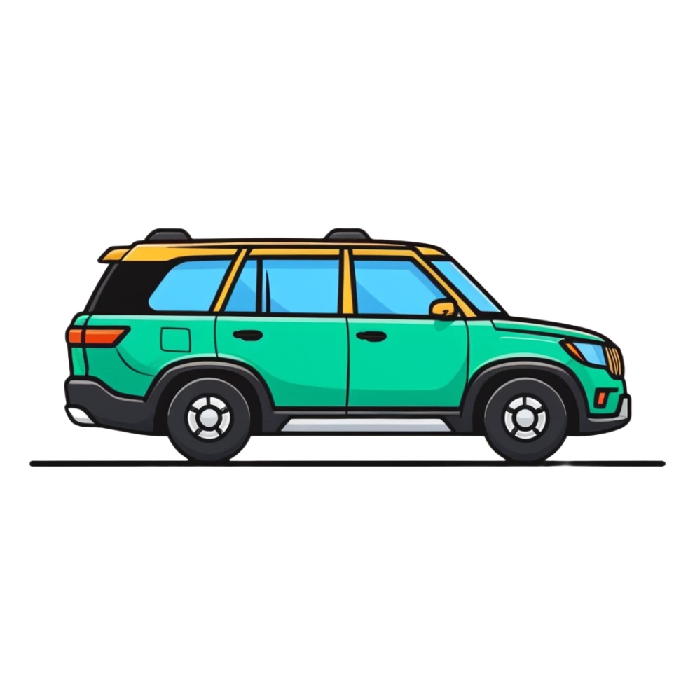 Family SUV car sticker