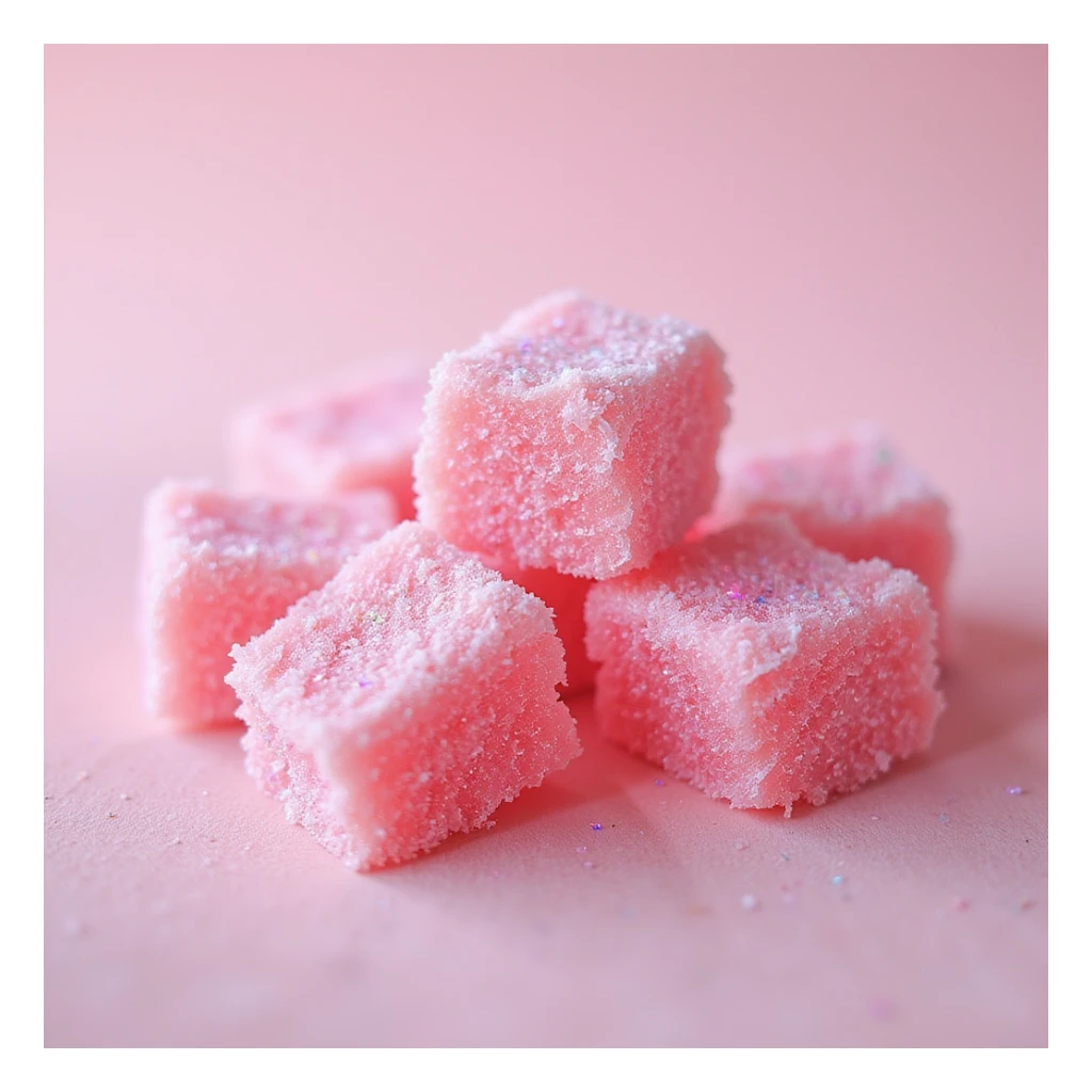 realistic pink candy with a holographic sheen, photorealistic style sticker