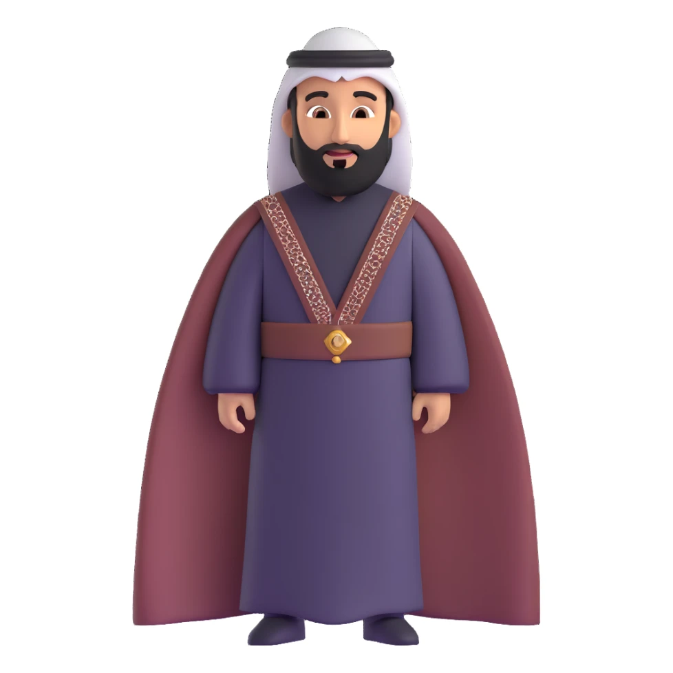 Saudi man in traditional dress sticker