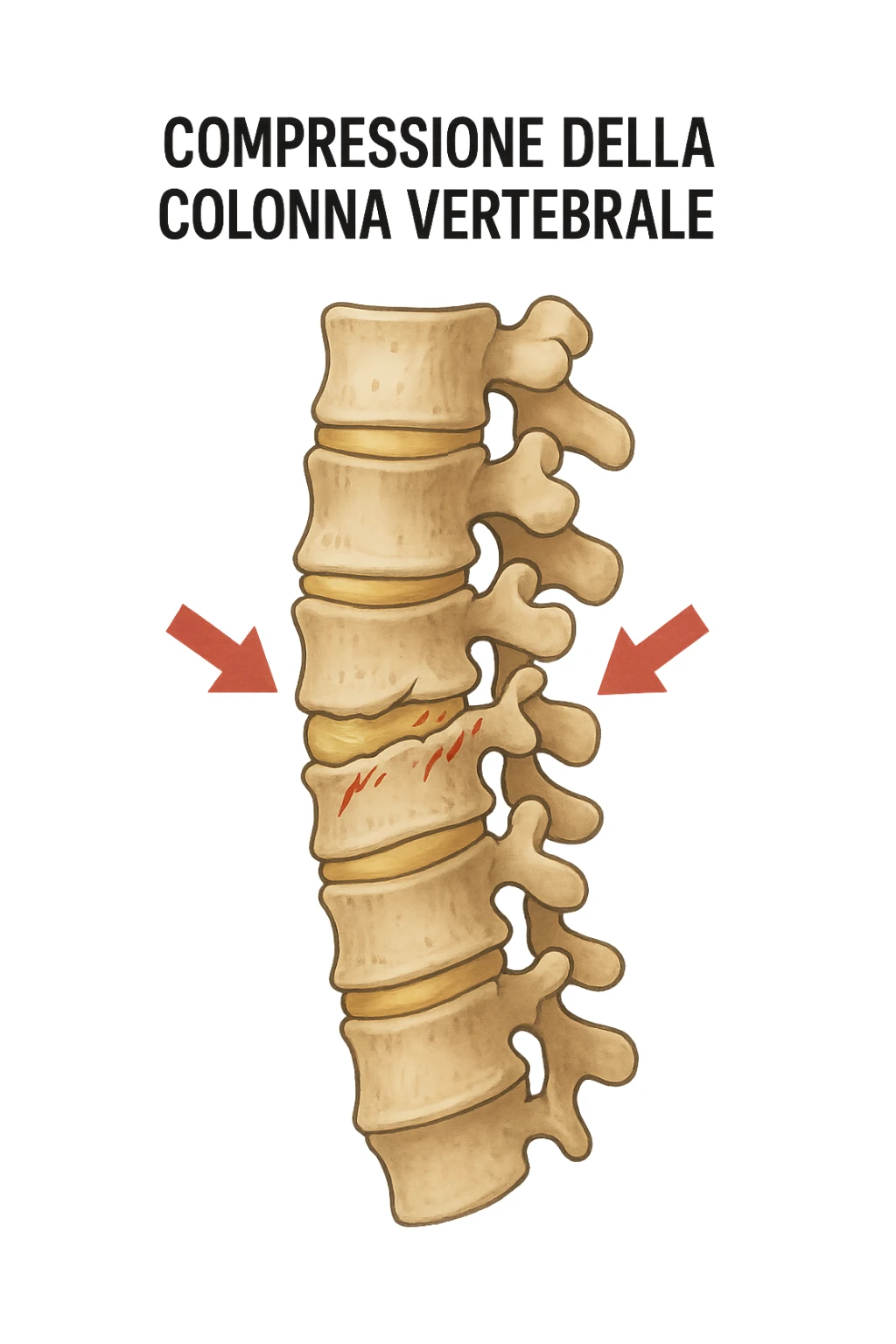 Compressione della colonna vertebrale sticker