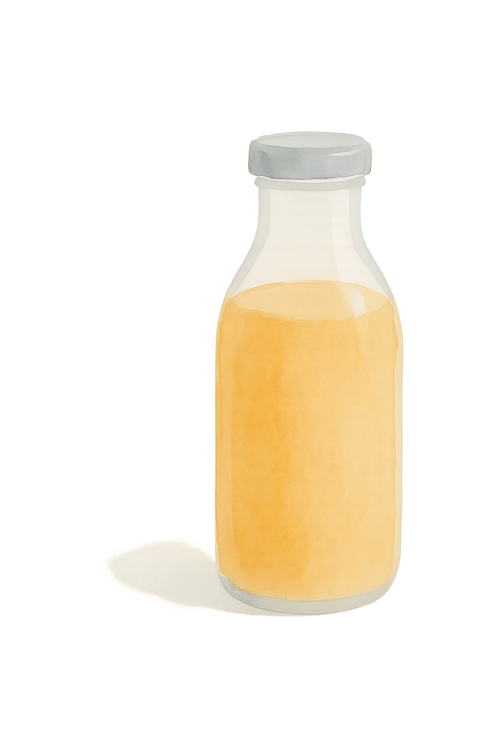 a bottle of orange juice sticker